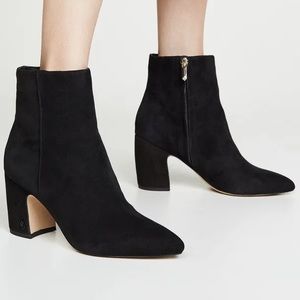 Sam Edelman black suede ankle booties